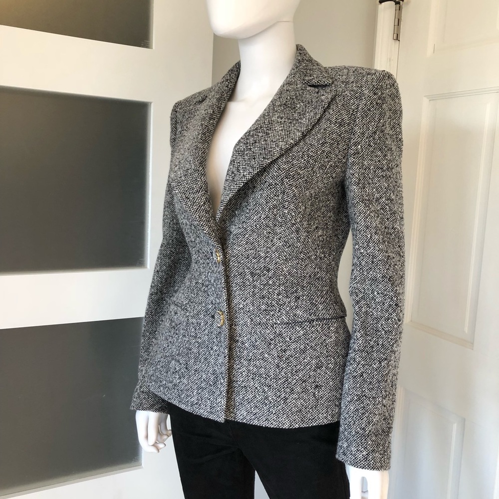 Luisa Spagnoli Flared Tweed Jacket Sz S